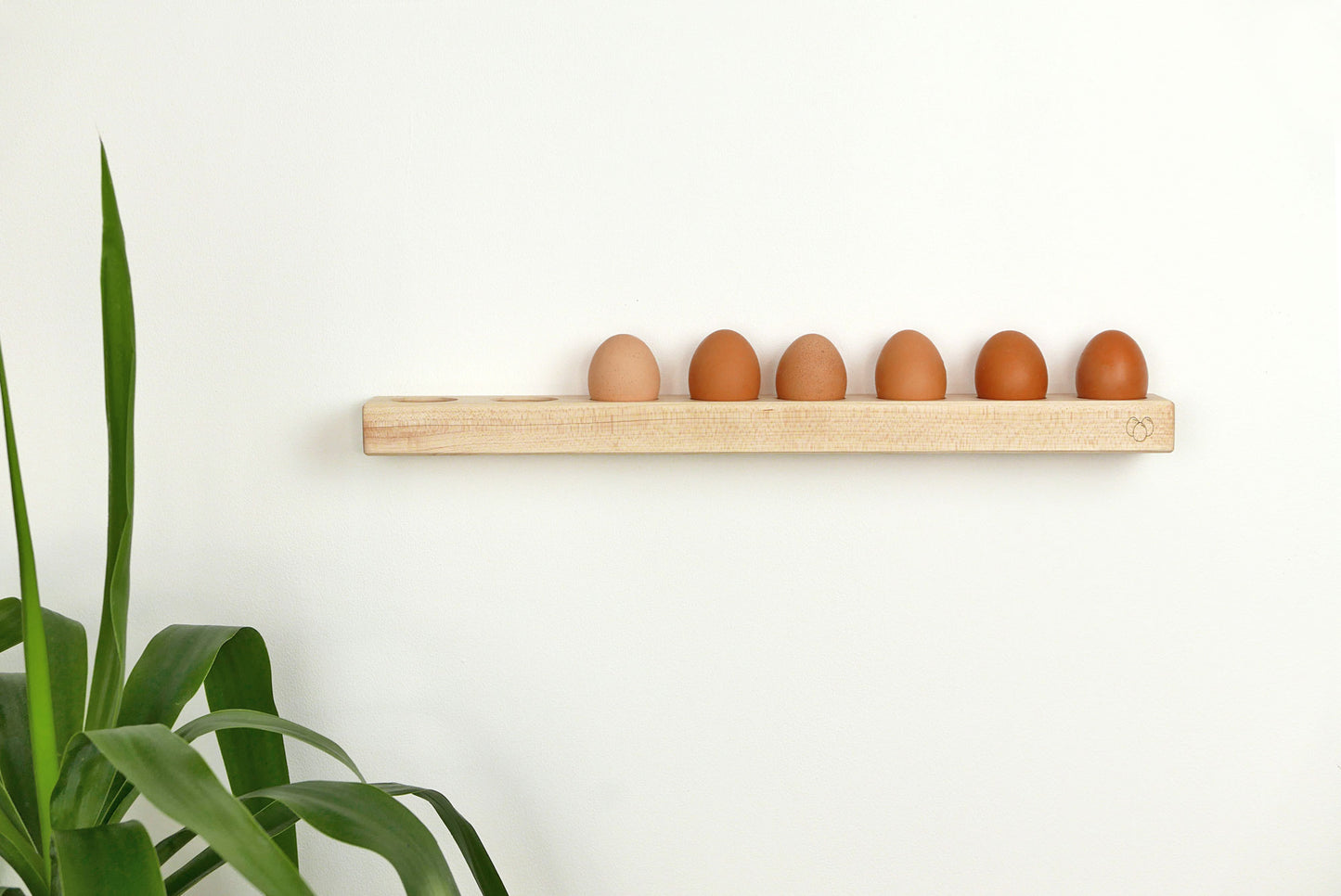 Huevera de pared con huevos